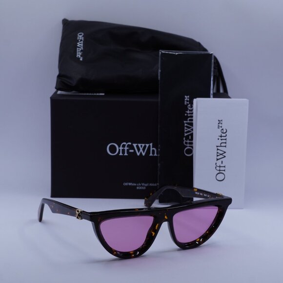 Off-White OERI13V JASPER 6030 Sunglasses Havana Geometric Frame, Pink Lenses - Picture 9 of 9